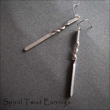 E - Spiral Twist Earrings