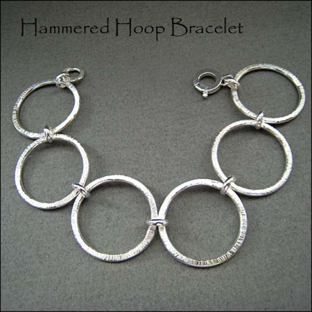 Hammered Hoop Bracelet