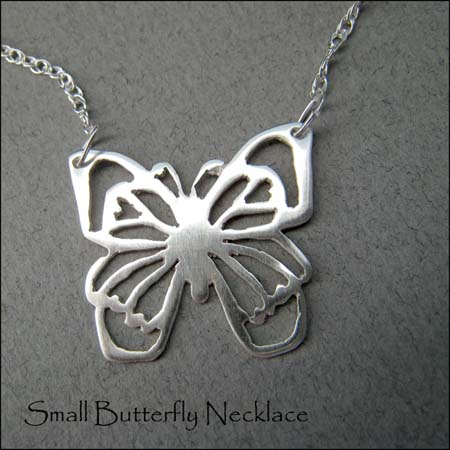 N - Small Butterfly Necklace