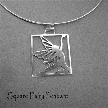 N - Square Fairy Pendant