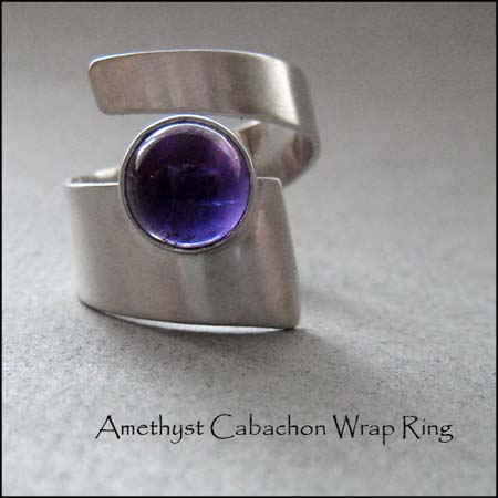 R - Amethyst Cabachon Wrap Ring
