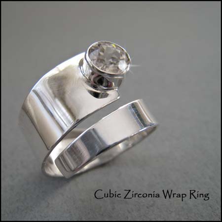 R - Cubic Zirconia Wrap Ring