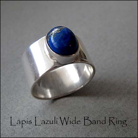 R - Lapis Lazuli Wide Band Ring