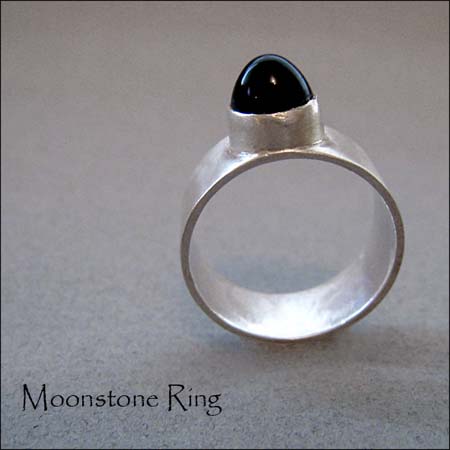 R - Moonstone Ring