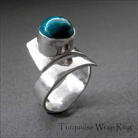 R - Turquoise Wrap Ring